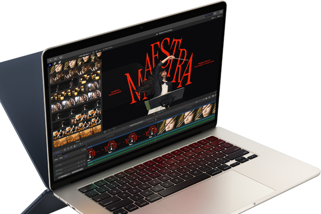 MacBook Air showing video editing to demonstrate M4 chip capabilities